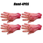 Horror Halloween Decoration Lifelike Bloody Severed Limbs Set Terrifying Fake Body Parts for Haunted House Prank Party