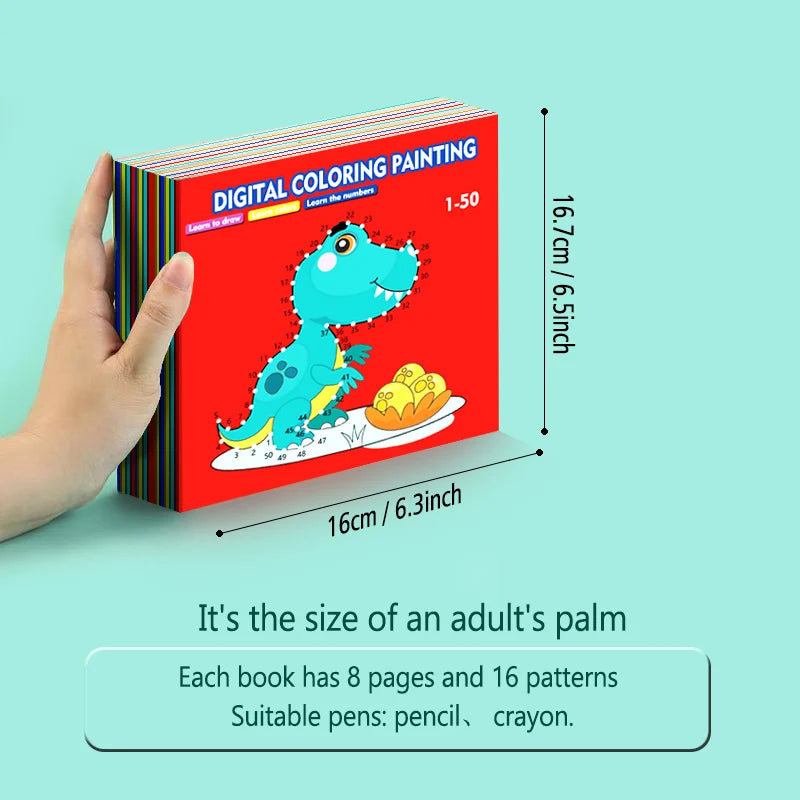 Line drawing, children's doodle books, learning numbers, early education to improve grades, fun drawing games, holiday gifts