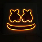 Halloween LED DJ Mask Lifelike Marshmello Mask Breathable Helmet Mask Durable Carnival Festival Halloween Party Props Cosplay