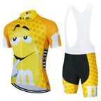 2024 Cartoon Cycling Clothing Men Short Sleeve MTB Ropa Ciclismo Breathable Summer Sportswear Outdoor Bicycle Clothes Bib Shorts