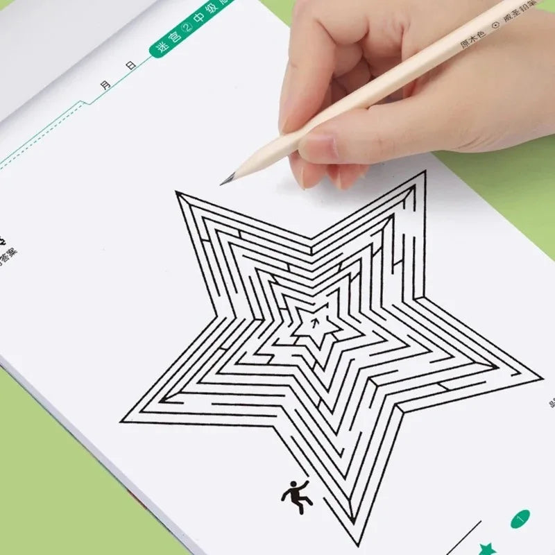 1 Pcs Children Concentration Maze Training Book Student Thinking Development Toy Training Attention