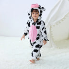 Inflant Newborn Rompers Kigurumi Winter Animal Onesie Kids Jumpsuit Pajamas Baby Cow Costumes For Christmas Halloween Party