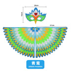 Bird Cosplay Costume Stage Performance Owl Peacock Wings Bird Felt Cape with Mask for Girls Boys Halloween Party Cloak