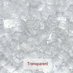 200PCS 1x1 Transparent Clear Colorful Bricks Flat Tile Smooth Building Blocks DIY Educational Creative Parts Toy for Kids 3070