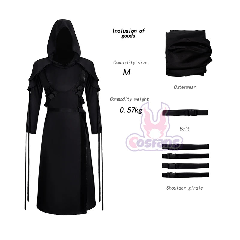 The Ghost Face Cosplay Costume Game Dead Daylight Role Play Uniform Halloween Carnival Party Outfit Men Women Medieval Costume