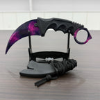 18.8cm Sakura Claw Knife Metal Model Collectible Desk Ornaments Lightning Karambit Cosplay Prop Home Decoration Boys Knife Safe