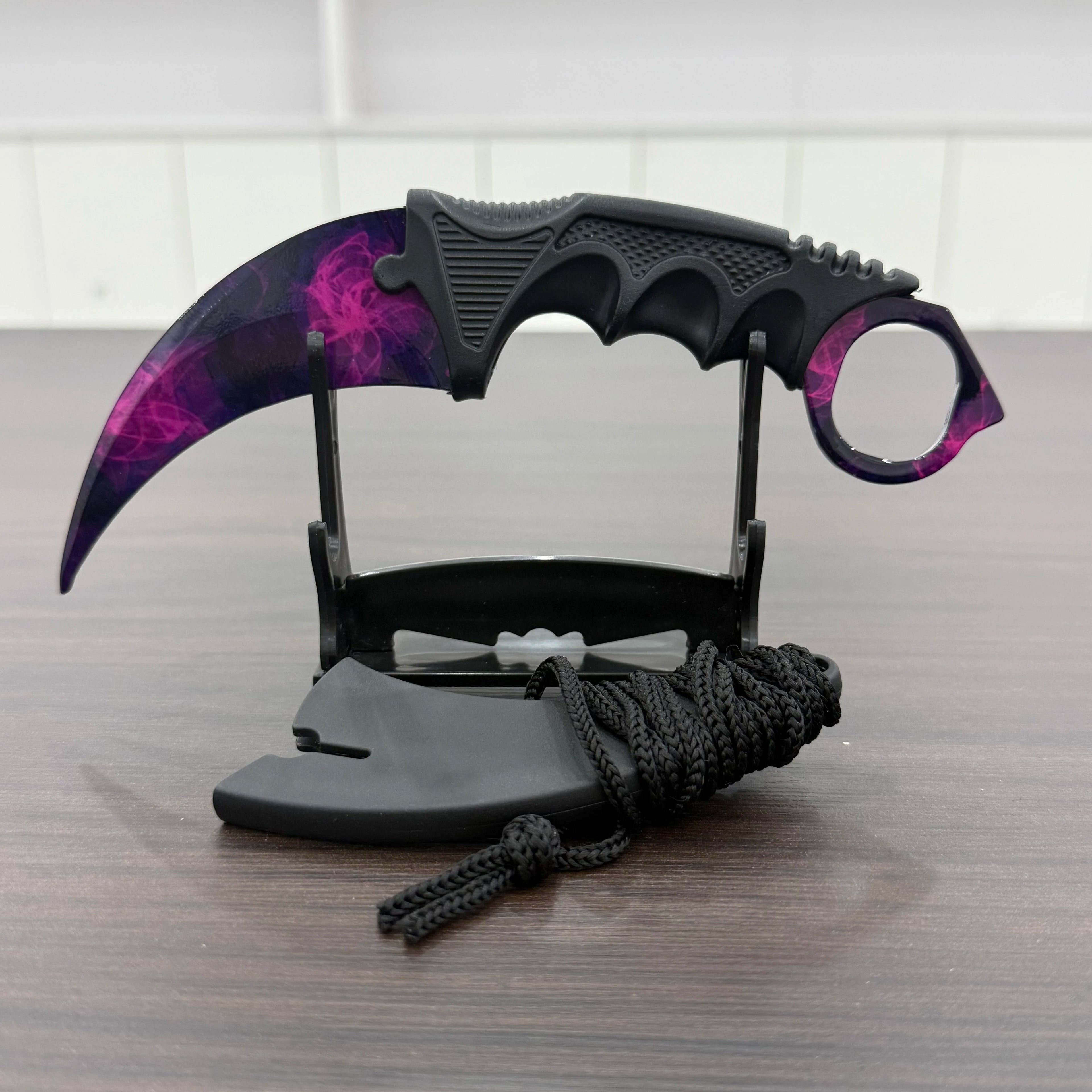18.8cm Sakura Claw Knife Metal Model Collectible Desk Ornaments Lightning Karambit Cosplay Prop Home Decoration Boys Knife Safe