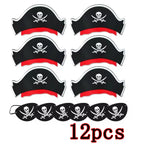 5/10/20pcs Pirate Eye Patches Skeleton Eye Mask Felt One Eye Skeleton Captain Eye Patches for Halloween Pirate Theme Party Decor