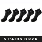 5/10/15 Pairs Men's Bamboo Fiber Socks Short High Quality New Casual Breatheable Anti-Bacterial Man Ankle Socks Men Size 38-45