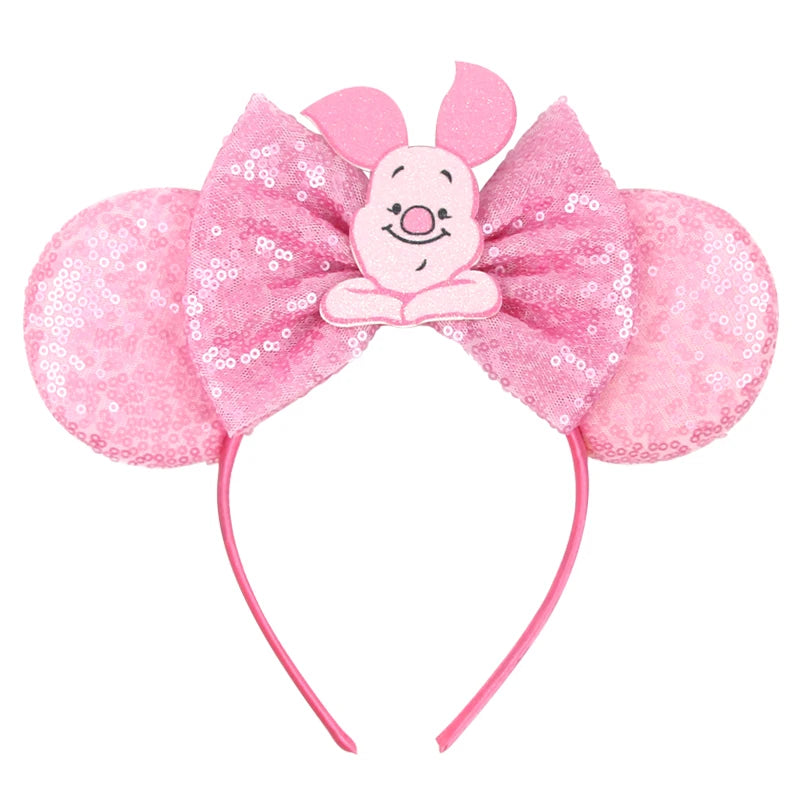 Nieuwste Mickey Mouse Oren Hoofdband Kid Adult Festival Party Pailletten Strik Haarband Vrouwen Baby Girl Party Haar Accessories