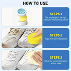 White Shoe Cleaner Paste - Multi-Purpose Whitening & Stain Remover for Faux Leather, Shoes, Bags & Car Interior