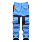 Fashion Brand Waterproof Boy Girl kids Pants Warm Trousers Sporty Climbing leggings Children Patchwork Soft Shell Outfits autumn