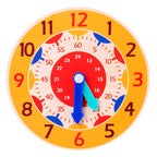 Kids Montessori Wooden Clock Toys Time Learning Teaching Aids Educational Toys For Children Primary School Clever Board Toy