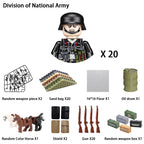 40/set World War II military building blocks National army soldier Character weapon assembly building block Children's toy gifts