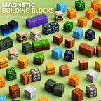 New Magnetic Building Blocks Mine World Magnetic Cozy Forest Cabin Construction Brick Cube STEM Boy Girl Children Toy Set Gift