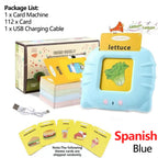 Early Education Flash Card Learning Toys Talking Flashcards for Kids Preschool English Electronic Audio Book Machine Gift