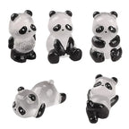 Mini Glowing in Dark Panda Toy DIY Handmade Resin Luminous  Home Ornaments Panda Decorate Micro Landscape Children's Gift
