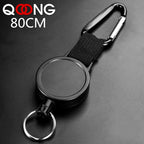 Stainless Steel Rope Camping Telescopic Burglar Chain Key Holder Tactical Keychain Outdoor Key Ring Return Retractable Key Chain
