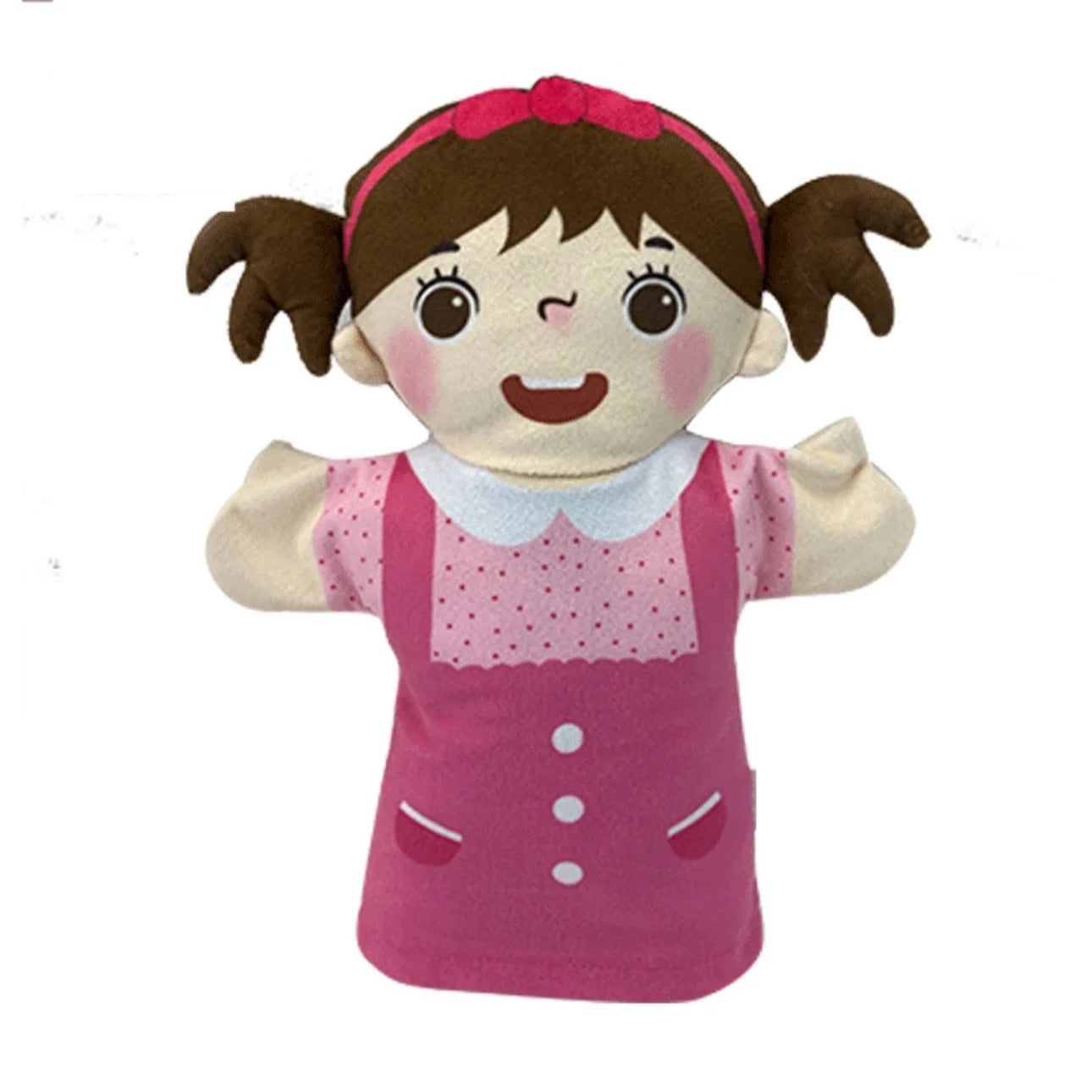 25cm Sweet Family Hand Puppet Dolls Early Education Learning Stuffed Plush Toys Cospaly Hand Finger Puppets for Children Gifts