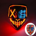 Multi Style Glowing LED Purge Mask Professional Wireless Luminous Party Mask Flashing Decorative Headgear Masker For Halloween