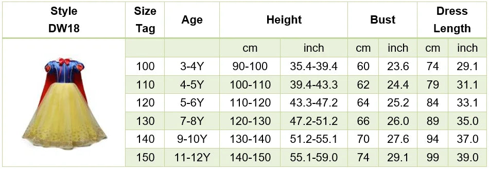 Girls Princess Dress Kids Cinderella Snow White Aurora Sofia Rapunzel Cinderella Halloween Costume Children Birthday Party Dress