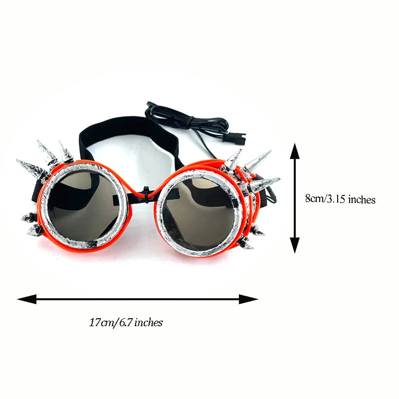 1 pcs Punk Glasses Men Women Costumes Sunglasses Luminous Led Sunglasses Boys Girls Eyewear Halloween Christmas Decor Sunglasses