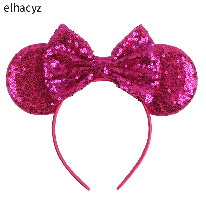 2026 Chic Embroidery Sequin Ears Headband Classical DOT Bow Hairband For Girls Women Party Head Wear Kids DIY Hair Accessories