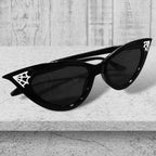 1pcs Gothic Cat Eye Spiderweb Sunglasses Dark for Halloween Gothic Fashion & Wedding Party 2025 Supplies Halloween Decoration