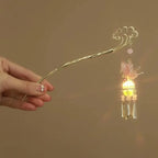 Luminous Flower Hairpin For Women Creative Lotus Emit Light Lantern Tassel Hair Stick Vintage Chinese Style Metal Hair Accessory