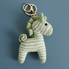 Funny Zebra Crochet Keyrings For Bag Pendant Handmake Animal Doll Knitting Keychain Cute Sheep Keyrings Gifts Custom Accessories
