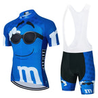 2024 Cartoon Cycling Clothing Men Short Sleeve MTB Ropa Ciclismo Breathable Summer Sportswear Outdoor Bicycle Clothes Bib Shorts