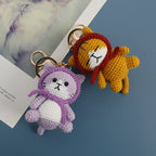 Exquisite Kitten Doll Crochet Keychain For Bag Pendant Knitted Small Cat Doll Keyrings Cute Kitten Keychain Custom Accessories