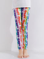 1 Pair of Cute Print Kids Baby Girl Leggings Spring Summer Children Stretch Slim Pants Suitable for 2-12 Years Girls Daily Wear
