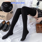 Long Tube Over The Knee Socks Velvet High Elasticity Uniform White Anti-slip Slim Velvet Thigh Women Girls Height 190cm Stokings