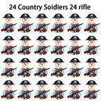 40/set World War II military building blocks National army soldier Character weapon assembly building block Children's toy gifts