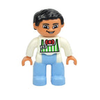 Big Size Figures Building Block Doll Family Farmer Pirate Worker Doctor Policemen Large Brick Compatible Build House Duploes Toy