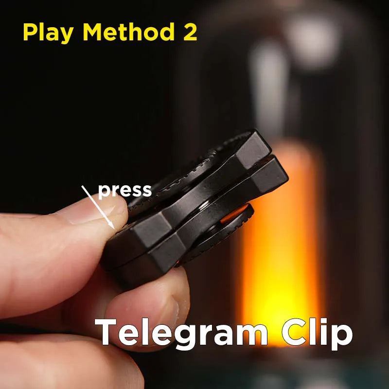ADHD Focus Tool EDC Fidget 3-in-1 Fidget Toy Magnetic Spinner Push Play Gadget Stress Relief for Anxiety Kids Adults
