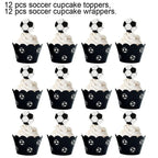 Soccer Theme Disposable Tableware Set Paper Plates Cups Napkins Tablecloth Boys Sports Football Birthday Party Decor Supplies