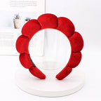 Sponge Spa Headband Velvet Washing Face Wide Padded Headband Skin Care Makeup Removal Shower for Women Girls Hair Accessories