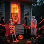 2/3M Halloween Plastic Chain Lights Props Chains with 8 Lighting Modes String Lights for Skeleton Dog Spooky Outdoor Decorations