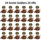 40/set World War II military building blocks National army soldier Character weapon assembly building block Children's toy gifts