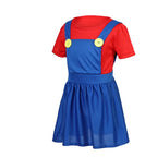 Cartoon Game Dress Fun Holiday Cosplay Jumpsuit Brother Mask Set Halloween Party Performance Costume