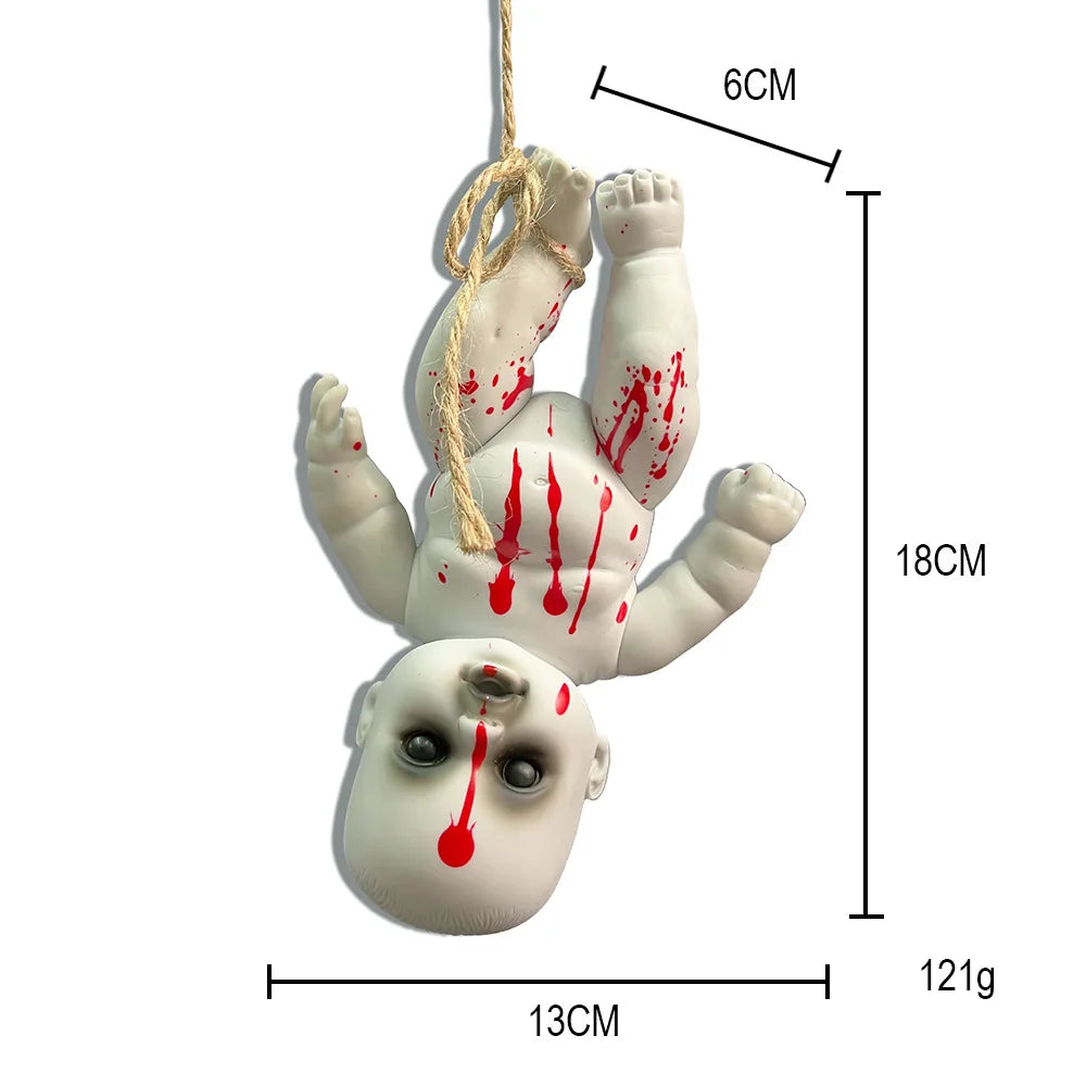 Horror Ghost Baby Hanging Doll Halloween Bar Ghost Courtyard Horror Doll Prop Ghost Festival Happy Halloween Day 2025 Decoration