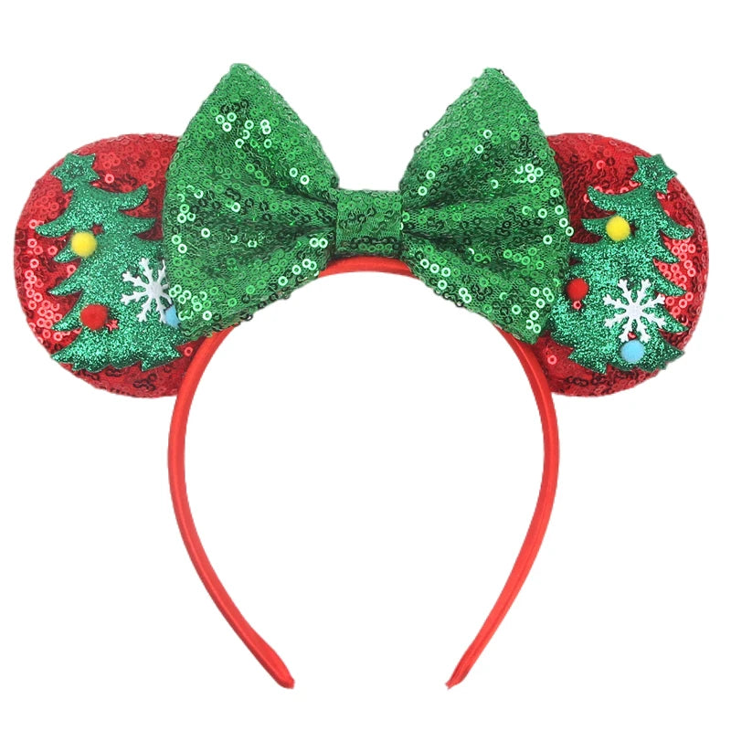 Nieuwste Mickey Mouse Oren Hoofdband Kid Adult Festival Party Pailletten Strik Haarband Vrouwen Baby Girl Party Haar Accessories