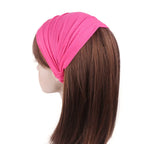 New Summer Women Solid Cotton Headband Elastic Wide Soft Girls Sports Yoga Knotted Headband Running Sweatband For Tennis Gym