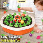 Children's Pull Radish Toy Fun Tabletop Carrot Harvest Game Teaching Aids Shape Sorting Matching Early Education Toys for Babies