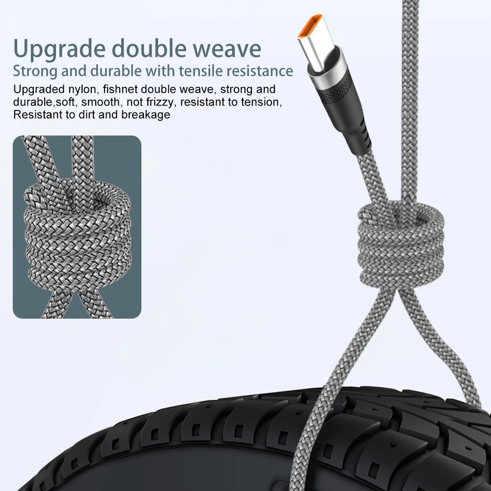 USB TYPE C Cable 5A Super Fast Charge Cable for iPhone 15 16 17 Full Range Huawei Samsung Oppo OnePlus Universal USB C Extension