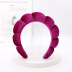Sponge Spa Headband Velvet Washing Face Wide Padded Headband Skin Care Makeup Removal Shower for Women Girls Hair Accessories