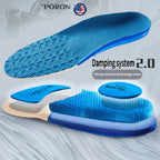 1Pair Sport Silicone Insoles for Shoes High Elastic Shock-absorbing Insole for Feet Arch Support Orthopedic Men Women Shoe Sole