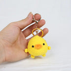 Cute Small Bear Couple Keychains Knitting Cartoon Bear Mini Animal Doll Keyrings Crochet Keychain Wholesale Custom Acceessories